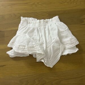 Aerie Women's White Ruffled Skirt